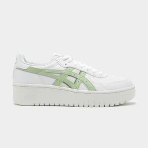 ASICS Women's White and Light Green Platform Sneakers